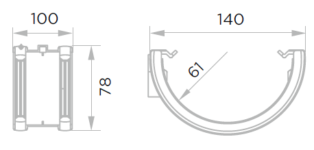Соединитель желобов 8017 чертеж