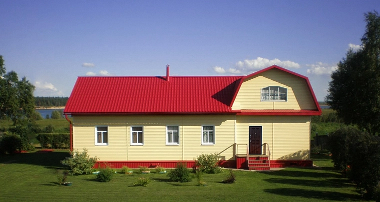 Сайдинг FINEBER STANDART шампань. Отделка под брус.