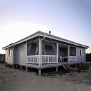 Сайдинг FINEBER STANDART серо-голубой. Отделка под брус.