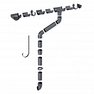 Воронка желоба D80 Графит - водосточная система ПВХ от FINEBER