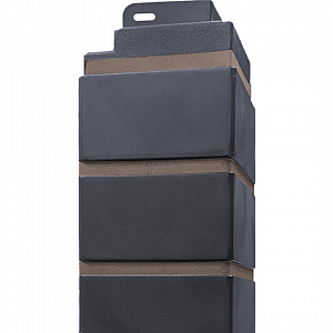 Угол наружный Кирпич облицовочный 3D, мокрый асфальт