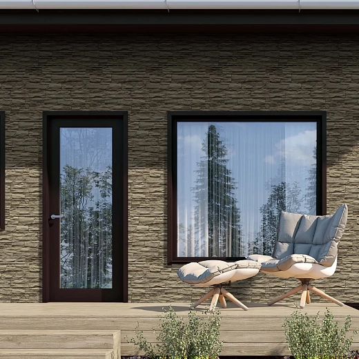 СКОЛ, дымчатый для наружной отделки дома от FINEBER