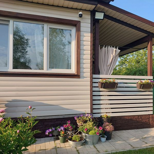 Виниловый Сайдинг BLOCKHOUSE Слоновая кость (Блок Хаус) от FINEBER для внешней отделки