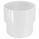 Соединитель труб D80 Белый - водосточная система ПВХ от FINEBER