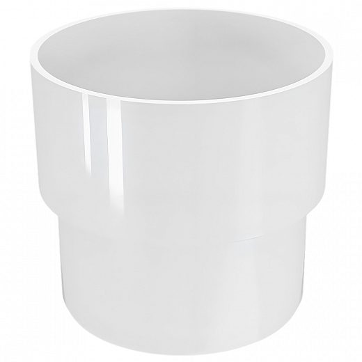 Соединитель труб D80 Белый - водосточная система ПВХ от FINEBER