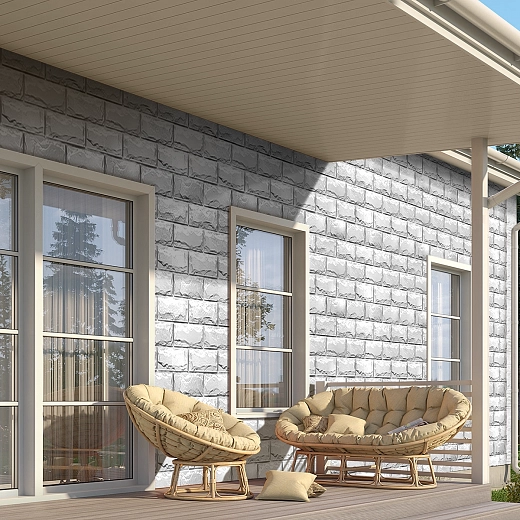 БЛОК, светло-серый для наружной отделки дома от FINEBER