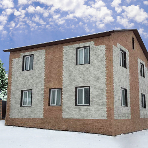 Фасадные панели Камень Дикий, мелованный белый для наружной отделки дома от FINEBER